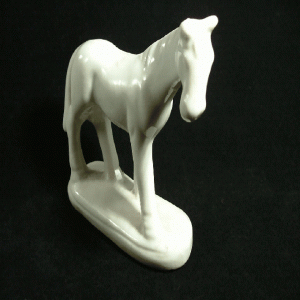 Occupied Japan Horse Figure, White