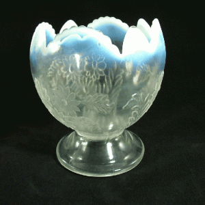 Fenton Carnival Glass Candy Bowl, Blue