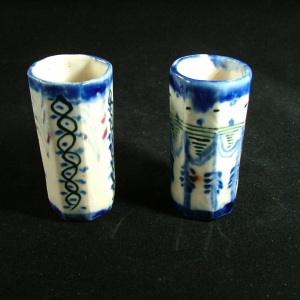 Delft Blue Saki Shot Glasses Ceramic