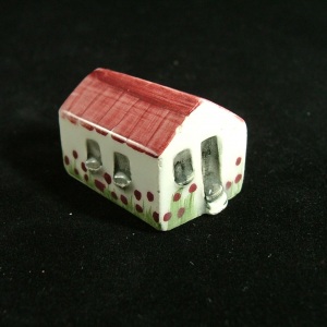 Tiny house hand painted figurine