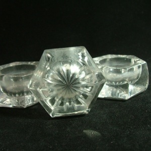 Lead crystal salt cellars